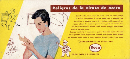Publicidad Antigua De Esso (Cartón) 20 X 9 Cm.