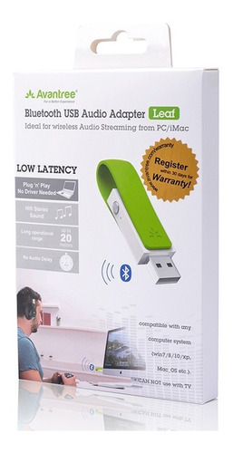 Receptor Bluetooth Audio Avantree Leaf Adaptador Usb Pc Ps4