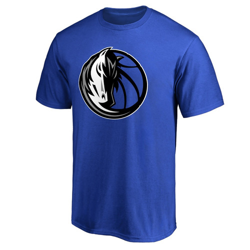 Remera Basket Nba Dallas Mavericks Logo Completo Azul