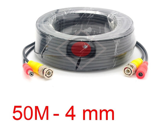Cable Bnc Con Alimentacion 50 Mts 4 Mm - Redvision