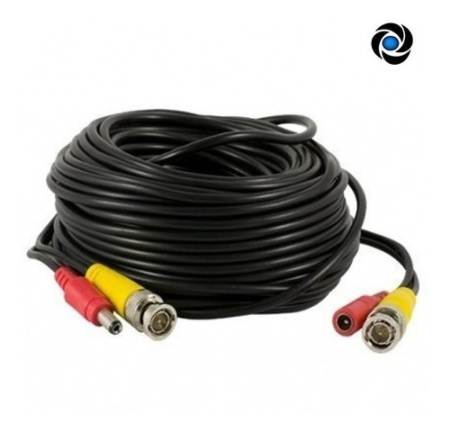 Cable Cctv 20mts 20m Video Hd + Alimentacion Plug Hikvision