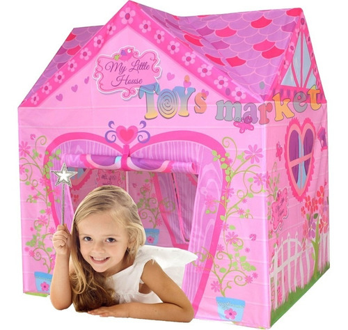 Casa Con Techo Rosa Carpa Castillo Princesas Infantil Iplay