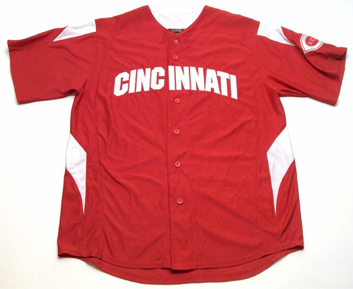 Casaca Majestic Reds Cincinnati Baseball Mlb Bench #5 L