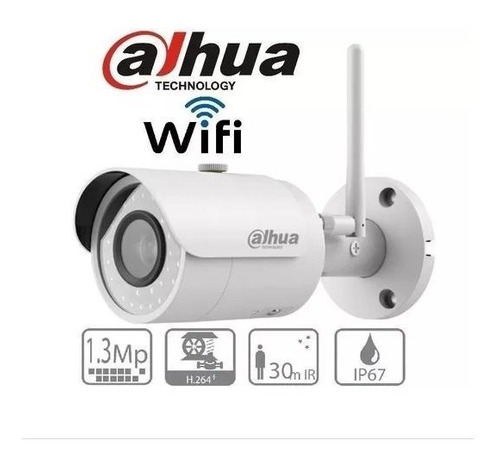 Cámara Ip Dahua Wifi 1.3m Bullet Lente 3.6 C/fuente