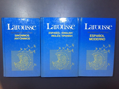 Combo Libros Larousse Español Ingles Sinónimos Antónimos