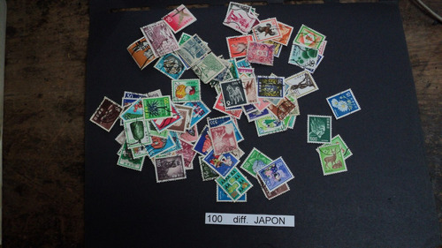 Estampillas De Japon. 100 Sellos Diferentes Sin Papel