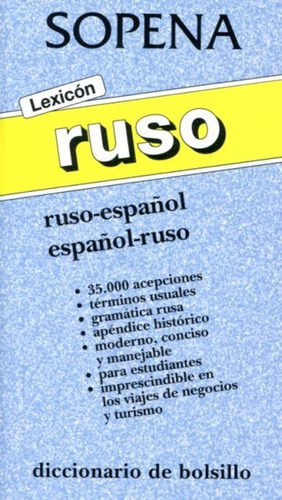 Lexicon Ruso. Ruso - Español Español - Ruso Dicc. Bolsillo