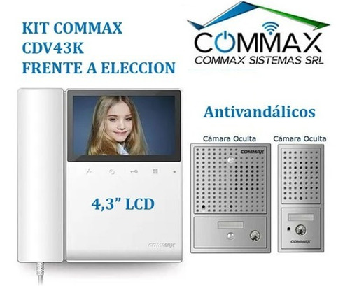 Portero Commax Cdv43k + Frente Antiva- Consultar
