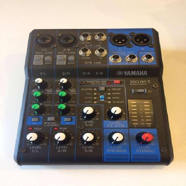 Consola Yamaha Mg06x Mixer 6 Canales Efectos Nueva
