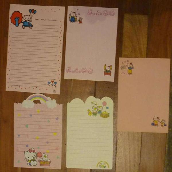 Lote de 5 papel carta estilo Hello Kitty de colección