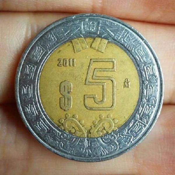 Mexico 5 Pesos 2011 - Bimetálica
