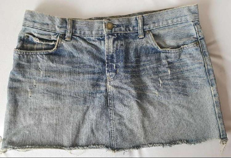 Minifalda Pollera De Jeans Trf Zara Verano