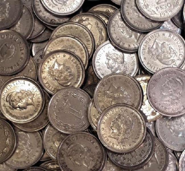 Monedas Argentinas Un Peso 1956 / 1969 Colección