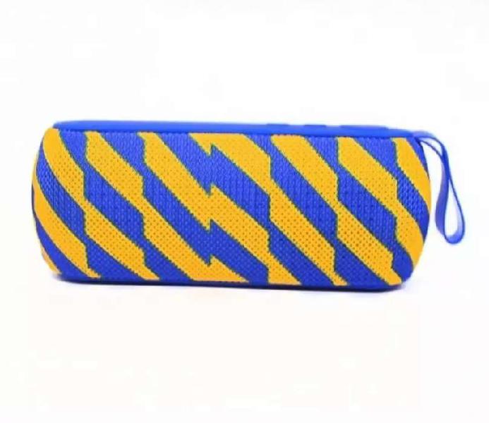 Parlante bluetooth azul y amarillo