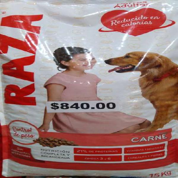 Perro Adulto RAZA Bajas Calorías – x 15 kg
