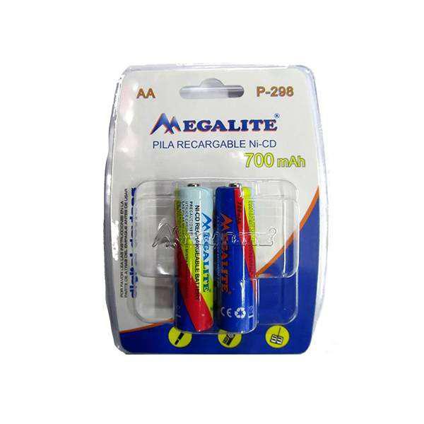 Pila recargable AA MEGALITE 700mAh por unidad Electrónica