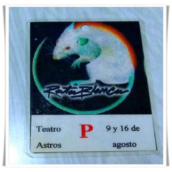 Rata Blanca credencial de prensa show teatro Astros - Única