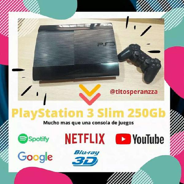 vendo Playstation 3 Slim 250gb IMPECABLE