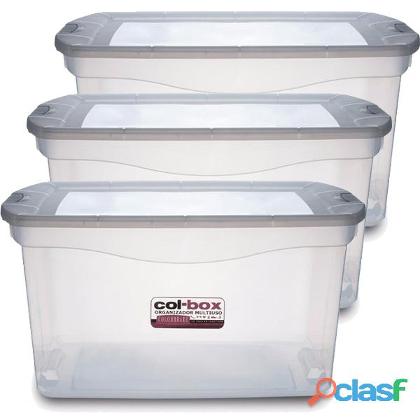 Caja Organizador Plástico Apilable + Tapa Tapper 80 Litros