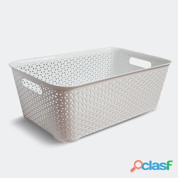 Canasto Cesto Organizador Plastico Rattan