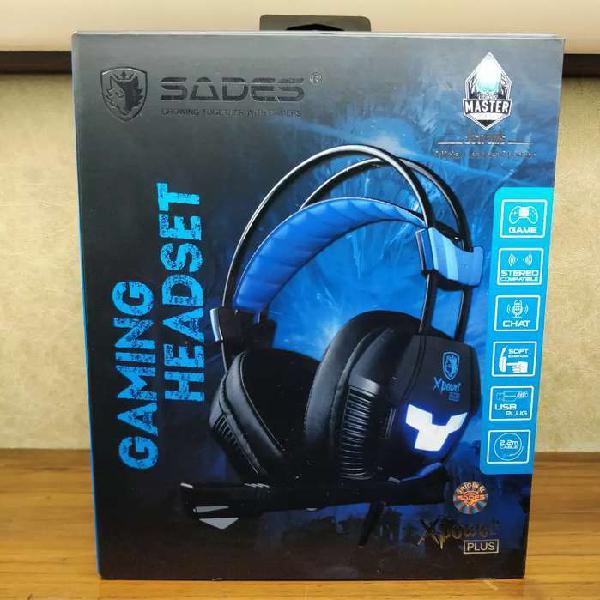 Auriculares gamer sades Xpower plus PS4 PC USB