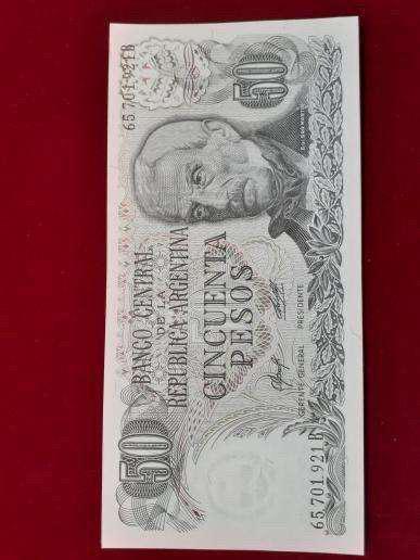 Billete Argentino 50 pesos ley 18188