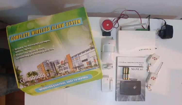 Kit alarma de hogar inalambrica GSM con sensores y sirena