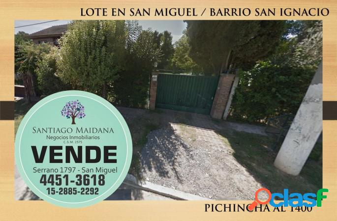 LOTE EN BARRIO SAN IGUNACIO