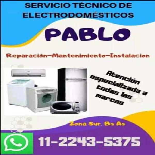 Servicio técnico Lavarropas, heladeras, a/acondicionado