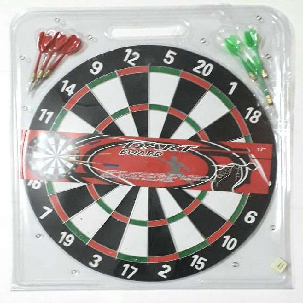 BLANCO O DIANA REVERSIBLE 17 PULGADAS DART BOARD CON 6