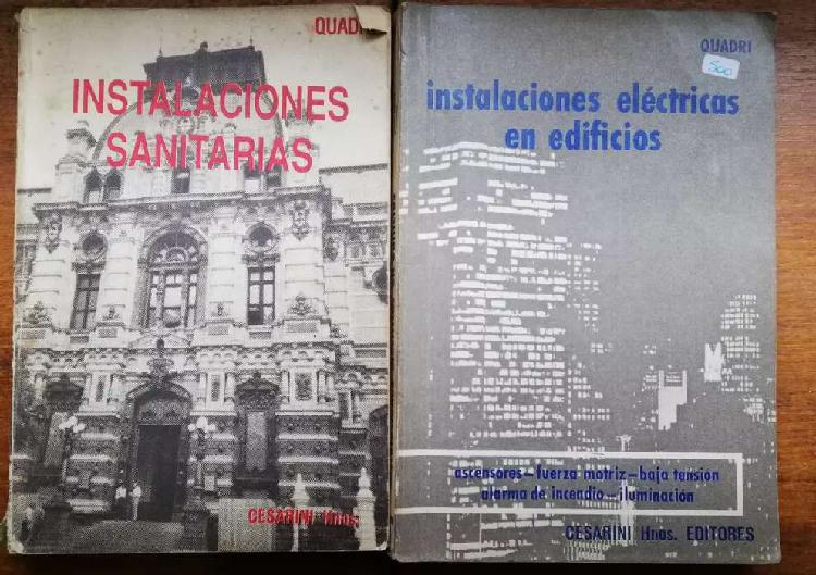 Lote 2 libros de Instalaciones sanitarias y eléctricas.