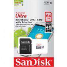 Tarjeta MicroSD de 64GB Sandisk
