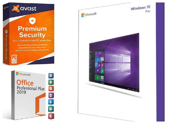 Windows 10 Pro + Paquete Office + Avast Premium