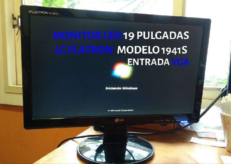 monitor led 19 marca LG pulgadas solo entrada VGA