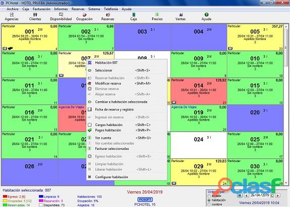 PCHotel software hoteles pcsoftsistemas@yahoo.com