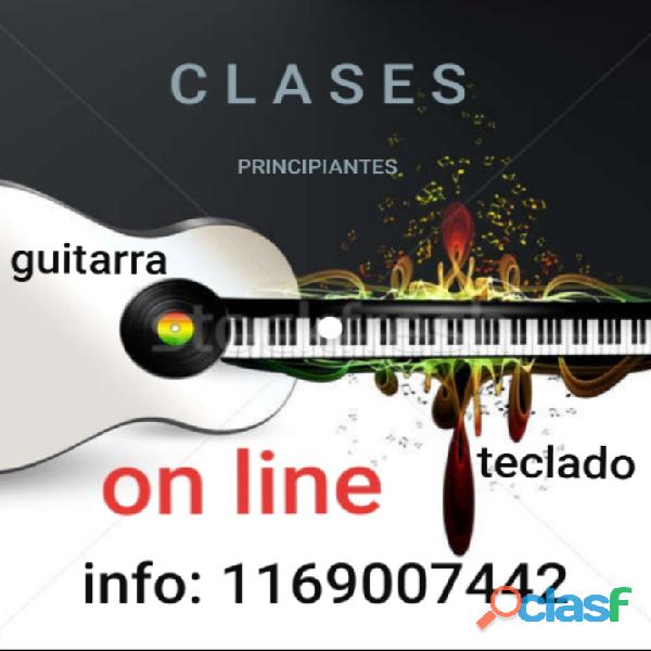 CLASES DE TECLADO O GUITARRA PARA PRINCIPIANTES on line.