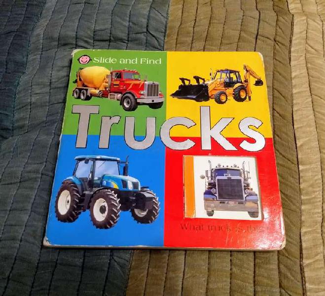 Libro infantil "Trucks - slide and find"