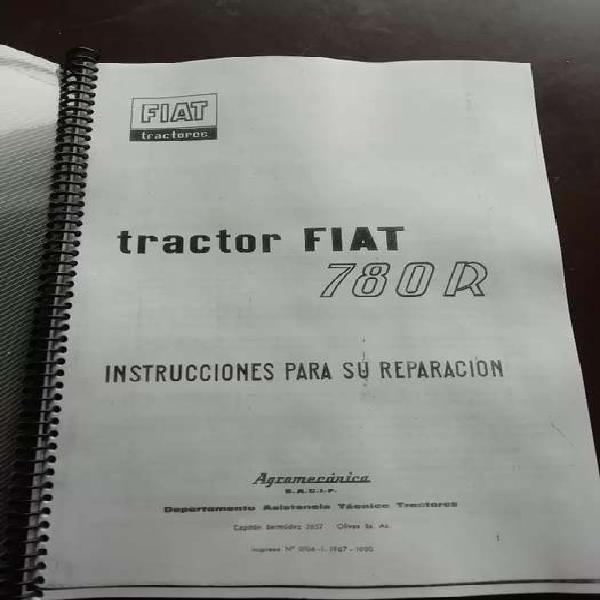 MANUAL TRACTOR FIAT 780 R Instrucciones para su reparación