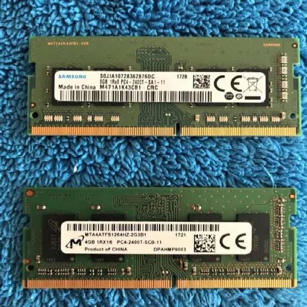 Memoria Ram 8gb 1x8gb Samsung + Ram Micron 4gb Ddr4 2400mhz