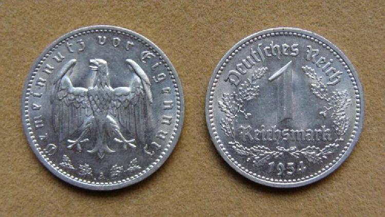 Moneda de 1 reichsmark Alemania 1934