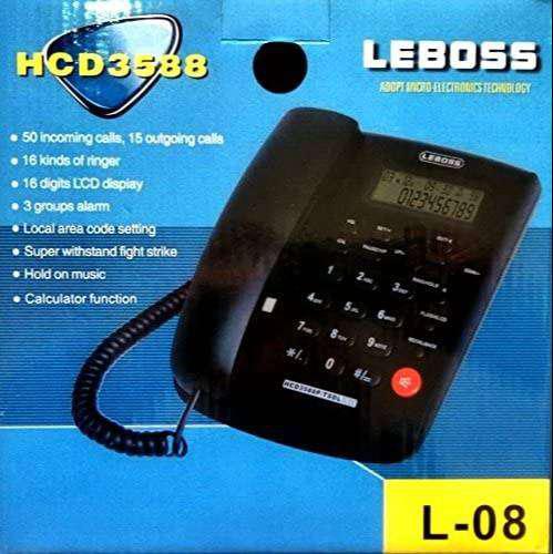 TELEFONO FIJO CON PANTALLA LEBOSS HCD3588 L-15
