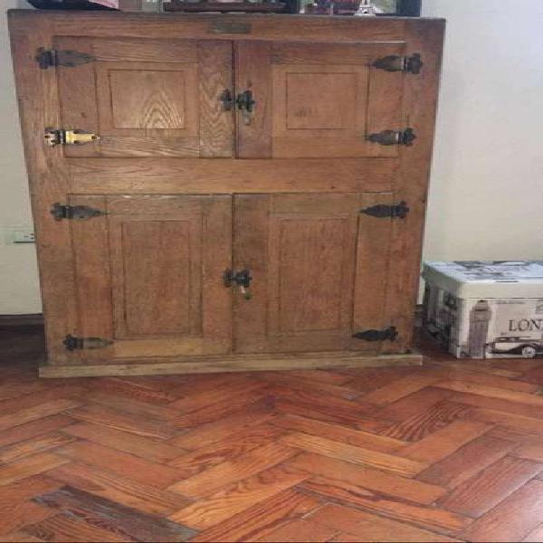VENDO Heladera-mueble antiguo de madera de roble