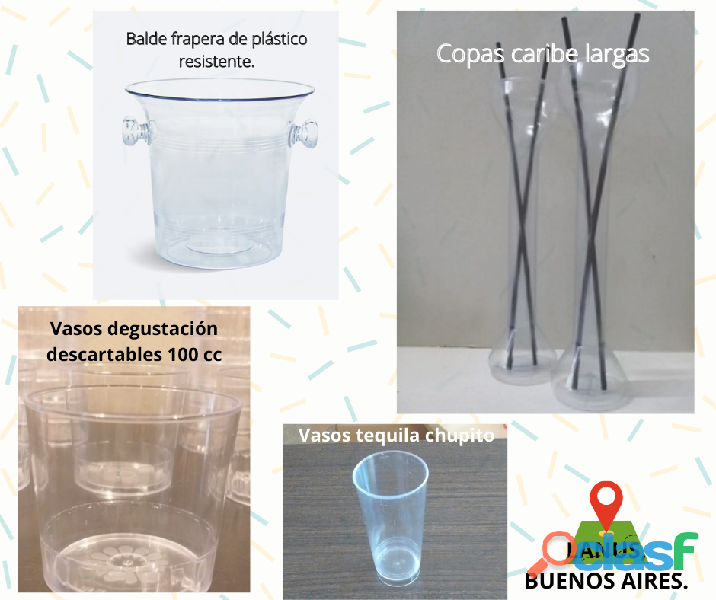 Venta unica por mayor de vasos, fraperas, copas y mas