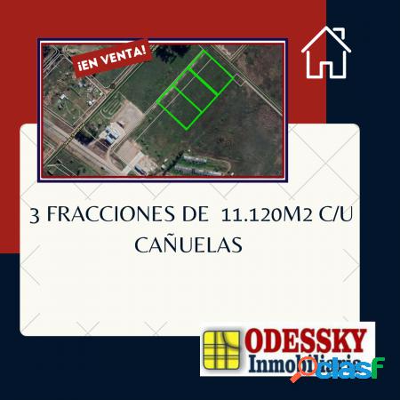 CAÑUELAS - 3 FRACCIONES DE 11.120 M2 EN VENTA