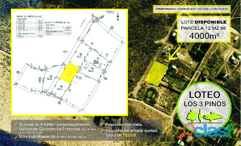 Se vende terreno de 4000 m2 en Comodoro Rivadavia (Chubut)