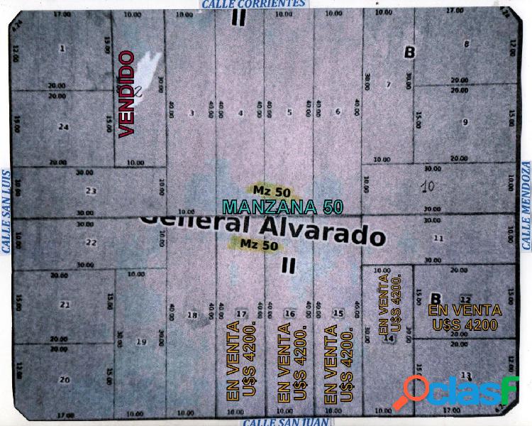 VENTA LOTES EN OTAMENDI (MANZANA 50)