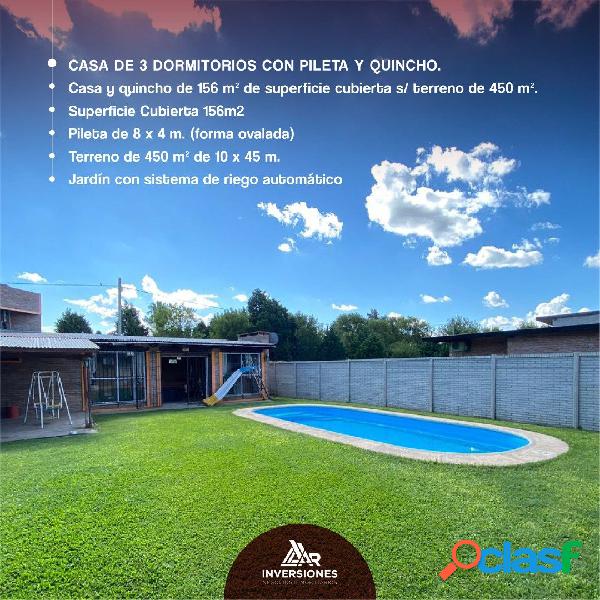 VENDO CASA 3 DORMITORIOS EN IBARLUCEA - ZONA COUNTRY