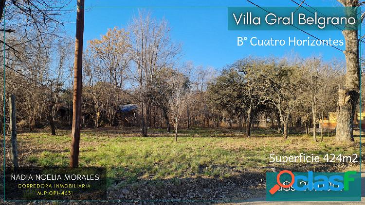 Lote en Villa General Belgrano