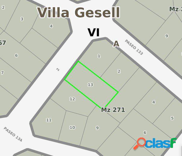 Venta lote multi familiar hotelero Villa Gesell