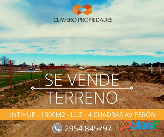 Venta Terreno Intihue 1300m2